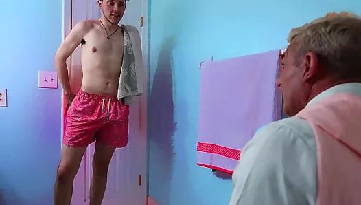 Stepdad Chemistry Ignites Immediately – First Encounter Turns Steamy – GayPorn 18+