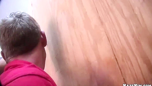 Straight Curious? First Time Glory Hole Blowjob Turns Into Hardcore Sucking – 18+