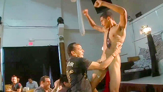Massive-Cock Stripper Rides Wave of Hung Fan Hands – Wild Orgy Heat – HotSauced 18+