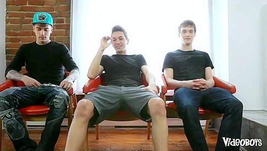 Three Horny Studs Race to Cum First — Who Will Win? – GayPornRush