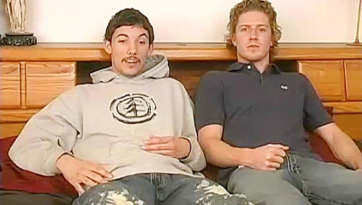 Blond Brothers Exchange Dirty Talk Before Mutual Masturbation – Hot Group Action