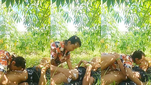 Hot Steamy Encounter Among the Rice Paddies – Fiery Passion Unfolds Under the Scorching