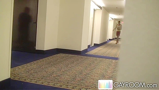 Dildo Play in Luxury Hallway — Steamy Gay Tryst Behind Closed Doors – XXX
