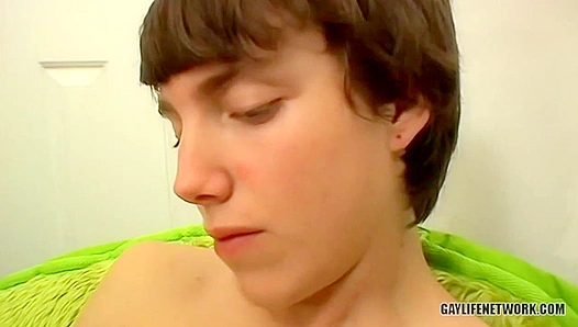 Inked Twink Takes Control, Fucking Tight Asshole While JERKING OFF – Solo Play