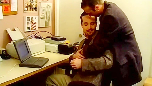 Steamy Office Rendezvous: Suitors Strip Down for Hot Gay Action – 18+