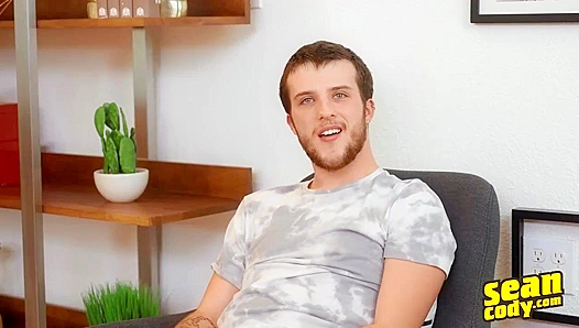 Tattooed Stud Fuels Fire with Hot Solo Ride on Luxury Couch – Steamy Scene