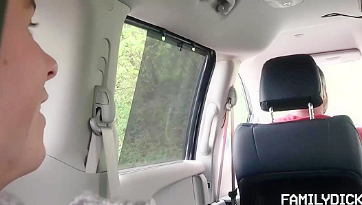Stepdad Takes Control in Steamy Backseat Encounter – Brit Westbury Action